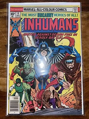 Buy The Inhumans 8. 1976. 1st Appearance Of Demon-Rebels. Key Bronze Age Issue. VFN- • 2.99£