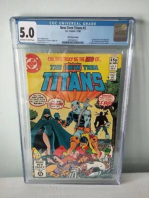 Buy New Teen Titans 2 (1980) – DC Comics Bronze Age Key 1st Deathstroke– CGC 5.0 • 65£