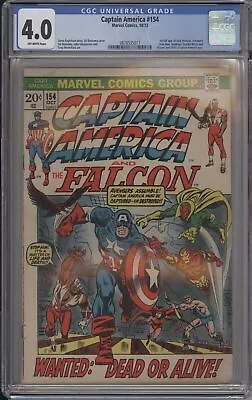 Buy Captain America #154 - Cgc 4.0 -1st Full App Of Jack Monroe - Avengers • 97.31£