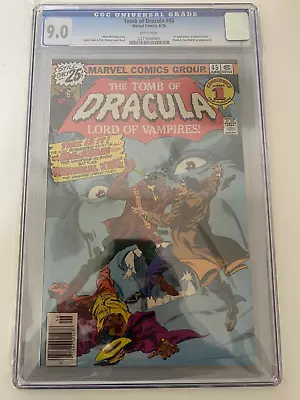 Buy Tomb Of Dracula #45 CGC 9.0 1976 1st Appearance Of Deacon Frost White Pages • 138.52£