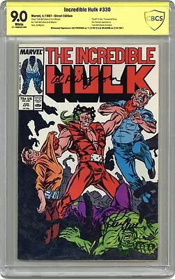 Buy Incredible Hulk #330D CBCS 9.0 SS Ferrigno/Milgrom 1987 21-1EAEE22-209 • 169.98£