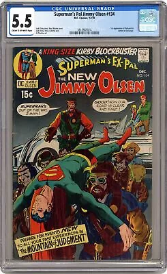 Buy Superman's Pal Jimmy Olsen #134 CGC 5.5 1970 3815665014 1st Darkseid (cameo) • 225.32£
