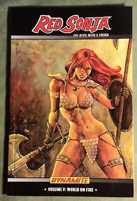 Buy Red Sonja, Volume 5. 2008. World On Fire. Graphic Novel. TPB. Dynamite • 20£