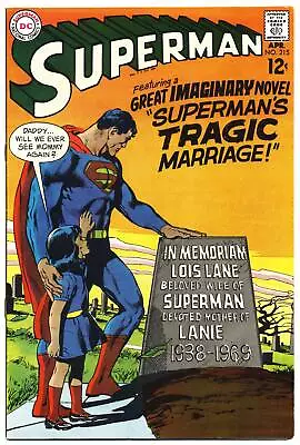 Buy SUPERMAN #215 VG, Neal Adams Cover, DC Comics 1969 Stock Image • 9.49£