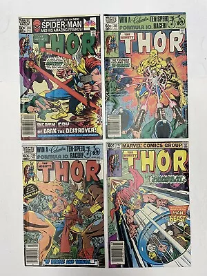 Buy The Mighty Thor #314 315 316 317 Origin Of Drax & Moondragon Marvel Lot Of 4 • 10.41£