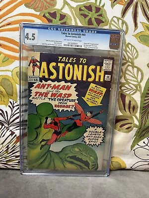 Buy Cgc 4.5 Tales To Astonish #44 1st Appearance Of The Wasp 1963 Ow/w Pages • 663.53£