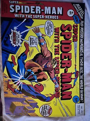 Buy Super Spider-man With The Super-heroes #175 Marvel Uk Weekly 1976 X-men • 9.11£