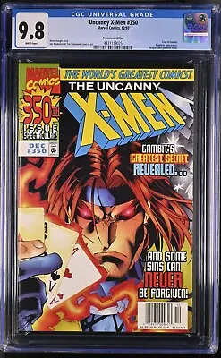 Buy 1997 Uncanny X-men #350 Gambit Cover Non-foil Rare Newsstand Variant Cgc 9.8 Wp • 435.37£