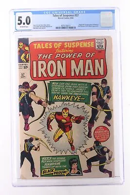Buy Tales Of Suspense #57 - Marvel Comics 1964 CGC 5.0 Origin And 1st Appearance Of  • 475.87£