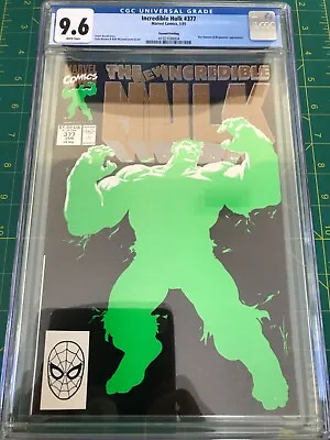 Buy Incredible Hulk #377 CGC 9.6 2nd Printing! 1st App Of Professor Hulk! • 119.15£