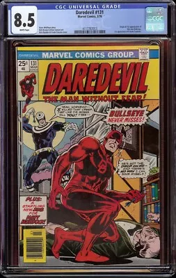 Buy Daredevil # 131 CGC 8.5 White (Marvel, 1976) 1st Appearance Of Bullseye • 391.83£