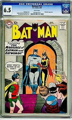 Buy BATMAN #122 CGC 6.5 (DC 1959) KEY + White Pages! Marriage To BATWOMAN! Low Pop!  • 554.24£