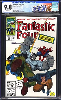 Buy Fantastic Four #348 CGC 9.8 NM/MT Custom Label! Classic Cover! Marvel 1991 • 125.71£