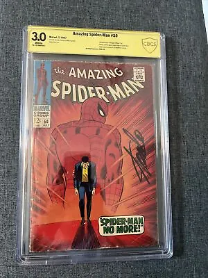Buy Amazing Spider-Man #50 CBCS 3.0 Stan Lee Signed 1967 1st App Of Kingpin NOT CGC • 964.43£