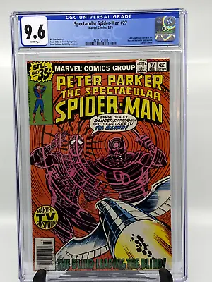 Buy Spectacular Spider-Man #27 CGC 9.6 White Pages ~ Frank Miller 1st Daredevil 1979 • 102.30£