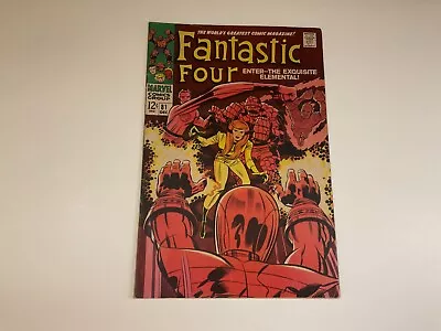 Buy Silver Age 1968 Fantastic Four #81 Crystal Joins FF Stan Lee Jack Kirby VG+ Cond • 15.95£