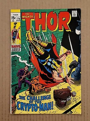 Buy Thor #174 1st Appearance Crypto Man Marvel 1970 VF- • 23.98£