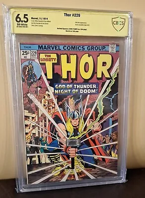 Buy The Mighty Thor #229 Cbcs 6.5 Signed And Sketched Trimpe! Ad For Hulk 181! • 186.07£