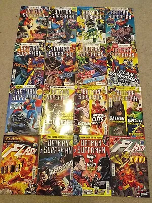 Buy (-0-) HUGE LOT BATMAN SUPERMAN ISSUE 1 - 14 TITAN COMICS 16 MAGAZINES  The Flash • 12.95£