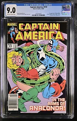 Buy Captain America #310 (1985) CGC 9.0 (Newly Slabbed) 1st App. Of Serpent Society • 71.36£
