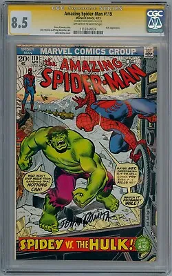 Buy Amazing Spider-man #119 1973 Cgc 8.5 Signature Series Signed John Romita Sr Hulk • 599.95£