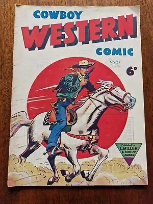 Buy Cowboy Western Comics #27 1953 Golden Age Miller & Son • 10£