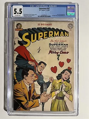 Buy Superman #67 Dc Comics Golden Age 1950 Cgc 5.5 Graded Perry Como App • 450.64£