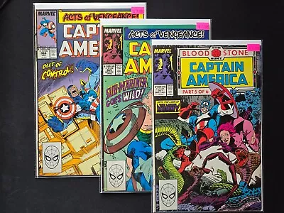 Buy (LOT 3) Captain America #s 361 365 & 368 Marvel Comics 1989 Copper Age • 6.39£