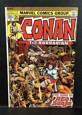 Buy Conan #24 First Red Sonja Appearance 1st The Barbarian Marvel 1973 • 79.02£