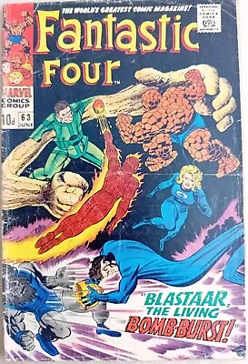 Buy Fantastic Four #63 - GD/VG (3.0) - Marvel 1967 - UK 10d Price Variant - Kirby • 8.99£