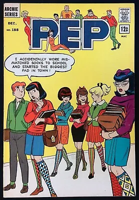Buy Pep Comics #188 ~ Vg/fn 1965 Archie Comic Publications ~ Mis-matched Socks Cover • 11.88£