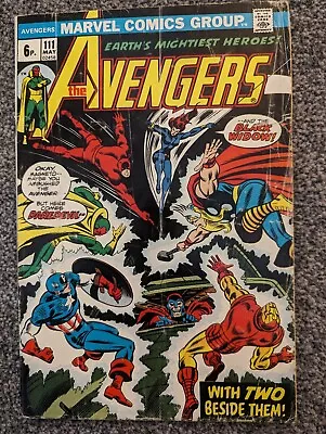 Buy The Avengers 111 Marvel 1973. Magneto, Daredevil, Black Widow • 7.98£