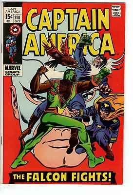 Buy Captain America #118 (1969) - Grade 7.5 - 2nd Appearance Of Falcon! • 157.67£