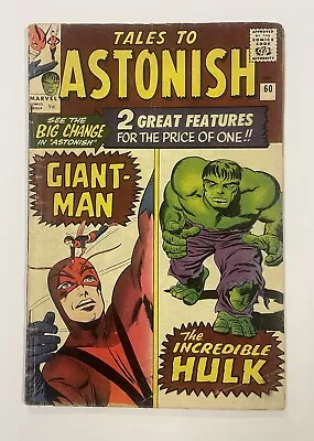Buy Tales To Astonish #60. Oct 1964. Marvel. Vg.  Hulk! Chameleon! Uk Price! • 50£
