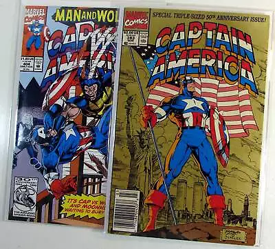 Buy Captain America Lot Of 2 #404,383 Marvel (1992) 1st Series Comic Books • 11.98£