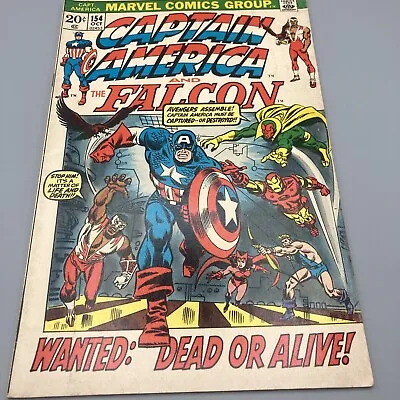 Buy Captain America And The Falcon 154 1972 Wanted: Dead Or Alive Preowned • 12.58£