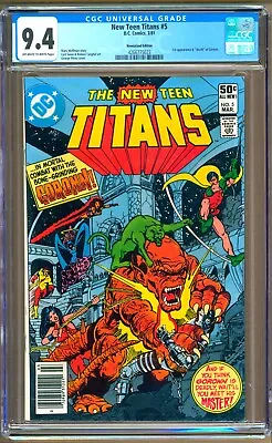 Buy New Teen Titans #5 (1981) CGC 9.4 OW/W  Wolfman - Perez   Goronn    NEWSSTAND  • 39.64£
