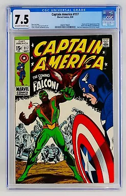 Buy Captain America #117 CGC 7.5 First Falcon (Sam Wilson) & Redwing Appearance 1st • 442.35£