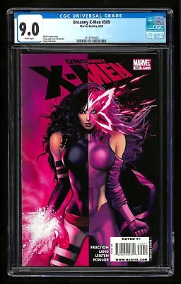 Buy Uncanny X-Men #509 CGC 9.0 VF/NM WHITE Marvel 2009 Matt Fraction Greg Land • 55.34£