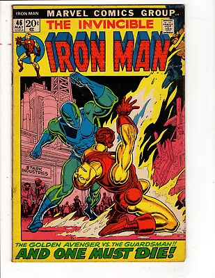 Buy Invincible Iron Man #46 May 1972 MARVEL- The Golden Avenger Vs The Guardsman • 25.83£
