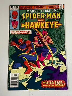 Buy Marvel Team-Up Issue 92 Spider-Man And Hawkeye NM- News Stand • 4.02£