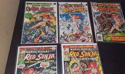 Buy Marvel Feature Red Sonja Comic Book Lot Of 5 • 51.24£