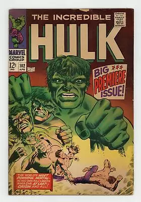 Buy Incredible Hulk #102 GD+ 2.5 1968 • 86.97£