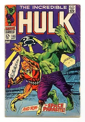 Buy Incredible Hulk #103 VG 4.0 1968 • 22.71£