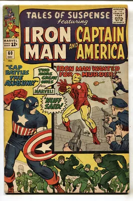 Buy TALES OF SUSPENSE #60--comic Book--1964--Captain America--2ND HAWKEYE--VG • 87.95£