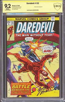Buy Daredevil #132 CBCS 9.2 NM- WP Signed Marv Wolfman Bullseye 1976 Marvel Comics • 150.36£