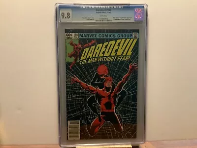 Buy 1982 Daredevil #188 CGC 9.8 WHITE PAGES NEWSSTAND BLACK WIDOW KINGPIN • 86.97£