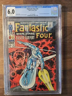 Buy Fantastic Four #72 CGC 6.0 - Marvel Comics (1968) Silver Surfer, Watcher • 159.90£