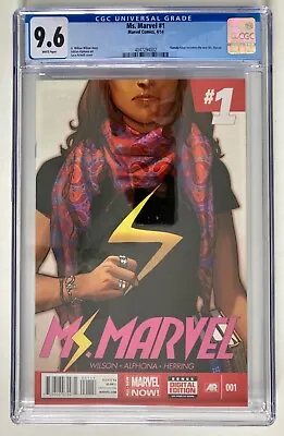 Buy Ms Marvel #1 CGC 9.6 NM+ 1st Print 1st Solo Series MCU/Disney+ • 140£