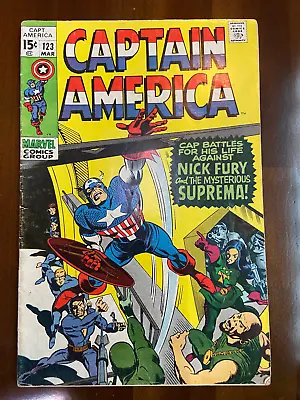 Buy Captain America 123 Mavel Silver Age Gene Colan • 7.11£
